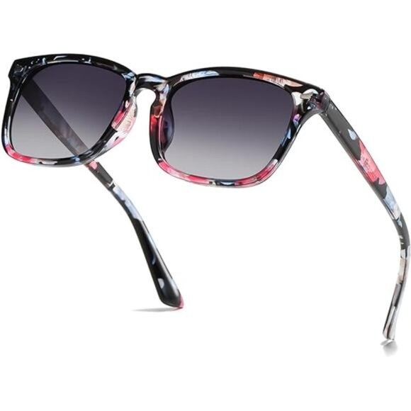 Polarized Sunglasses for Womens UV 400 Protection Retro Floral Design - Picture 7 of 7